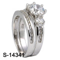 925 Sterling Silber Hochzeit Ring mit Zirkon (S-14341, JPG, S-14341Y JPG)